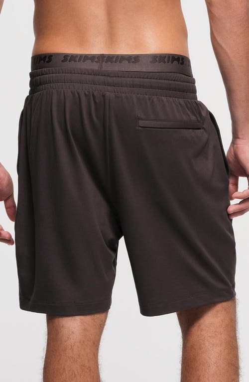 Shop Skims Outdoor Jersey Sweat Shorts In Iron