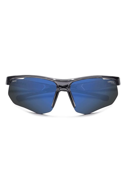 Carrera Eyewear x Ducati 69mm Carduc Rectangle Sunglasses in Grey Black/Blue Sky 