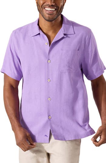 Tropic Isles Short Sleeve Button-Up Silk Shirt