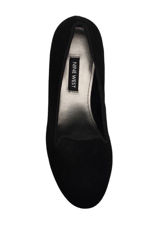 Nine West Renold Loafer In Black Suede