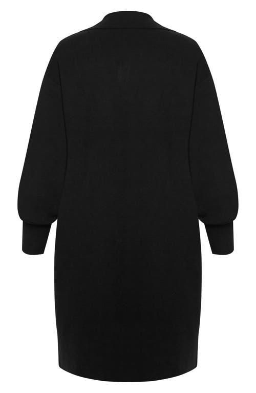 Shop City Chic Ivy Long Cardigan In Black