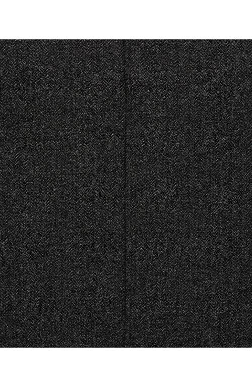 Mango Seam Detail Midi Skirt In Grey