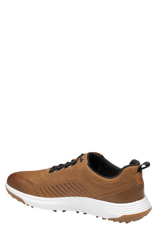 Shop Johnston & Murphy Amherst Gl1 Luxe Hybrid Waterproof Golf Sneaker In Tan Oiled Waterproof Full