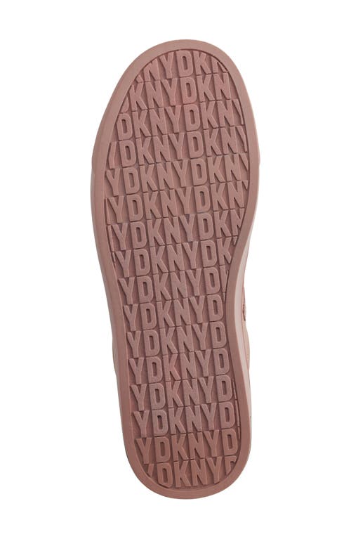 Dkny Abeni Lizard Embossed Sneaker In Blush