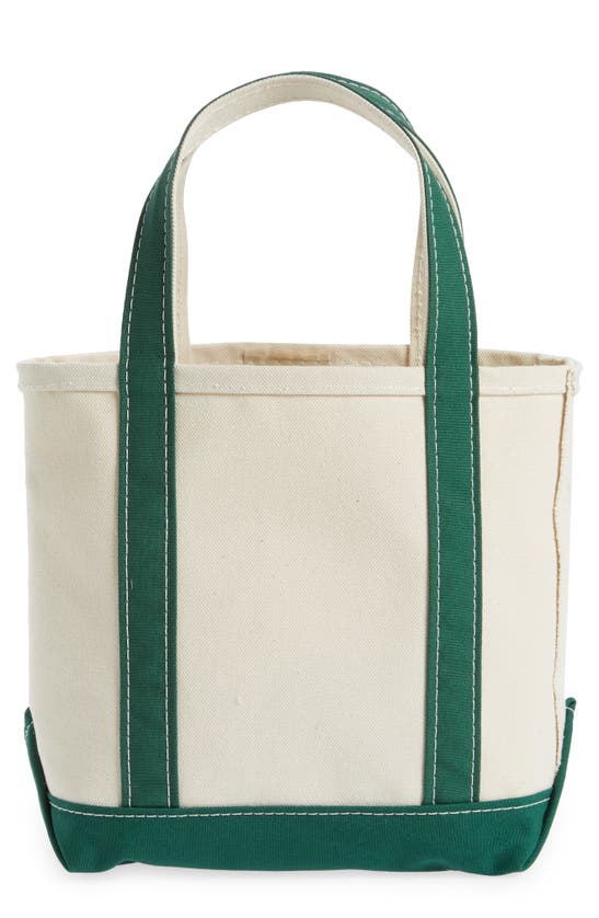 L L Bean Boat Tote Cotton Canvas Bag In Dark Green Modesens