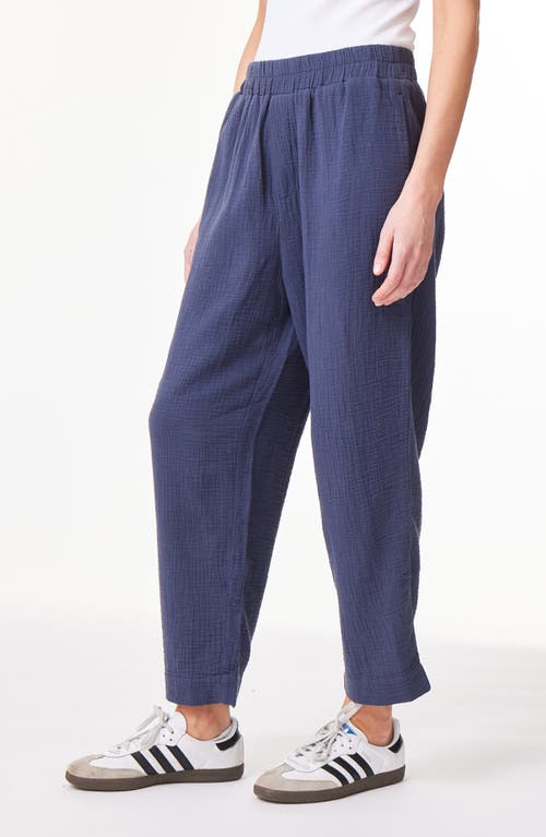 C&c California C & C California Sabina Cotton Gauze Ankle Pants In Mood Indigo