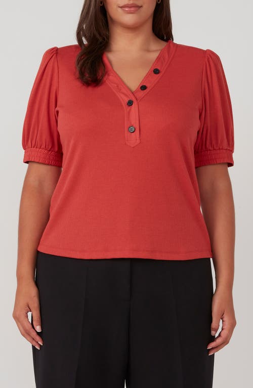 Estelle Sublime Rib Knit Top In Coral