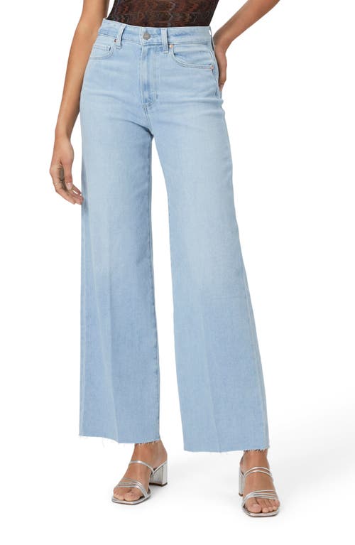 Paige Anessa Raw Hem Wide Leg Jeans In Martini