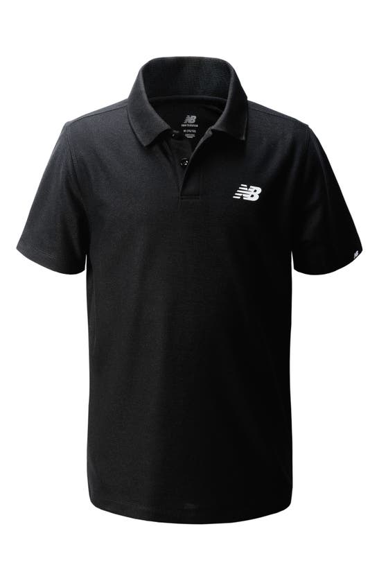 Shop New Balance Kids' Golf Polo In Black