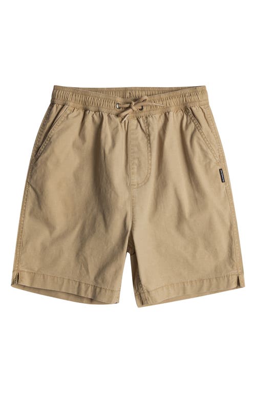 Shop Quiksilver Taxer Stretch Drawstring Shorts In Khaki