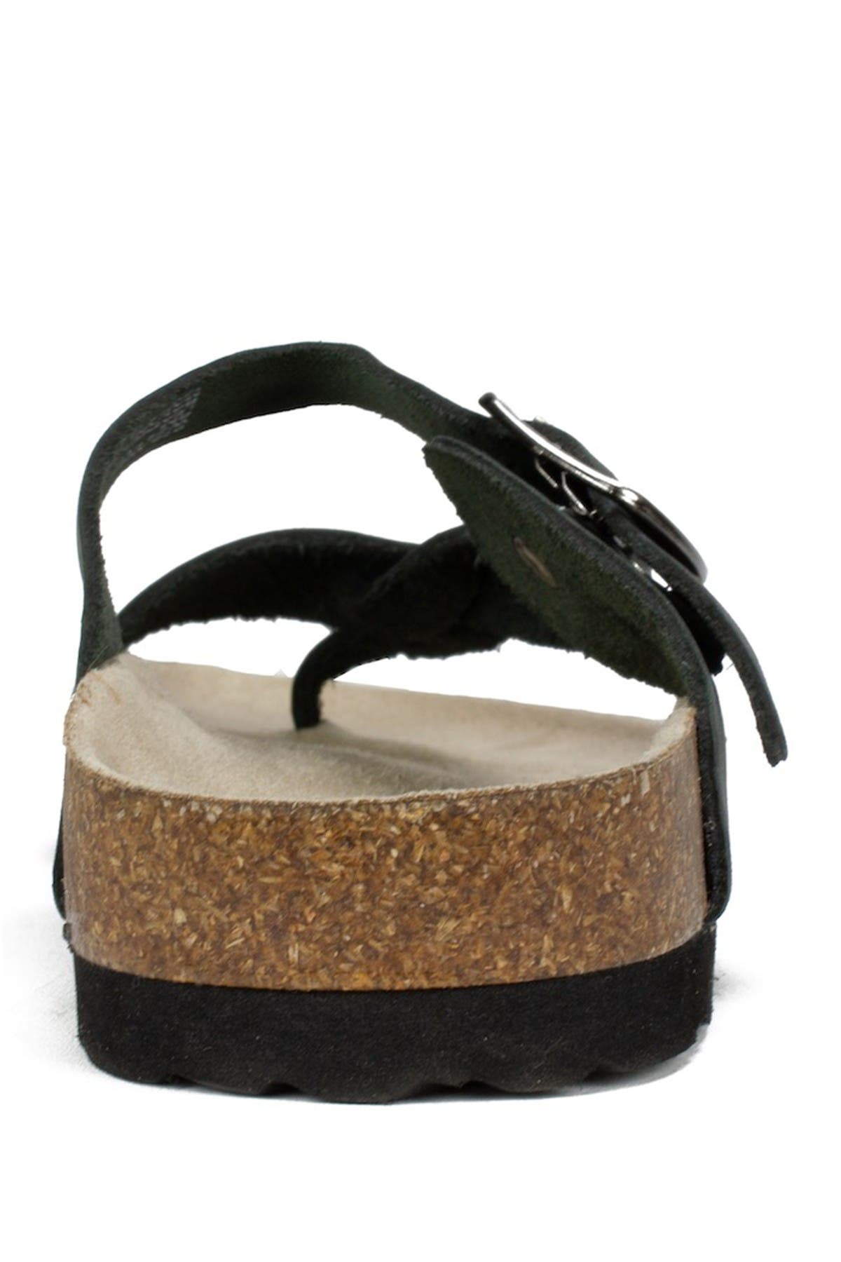 White Mountain Footwear Crawford Braided Footbed Sandal In Black/nubuck