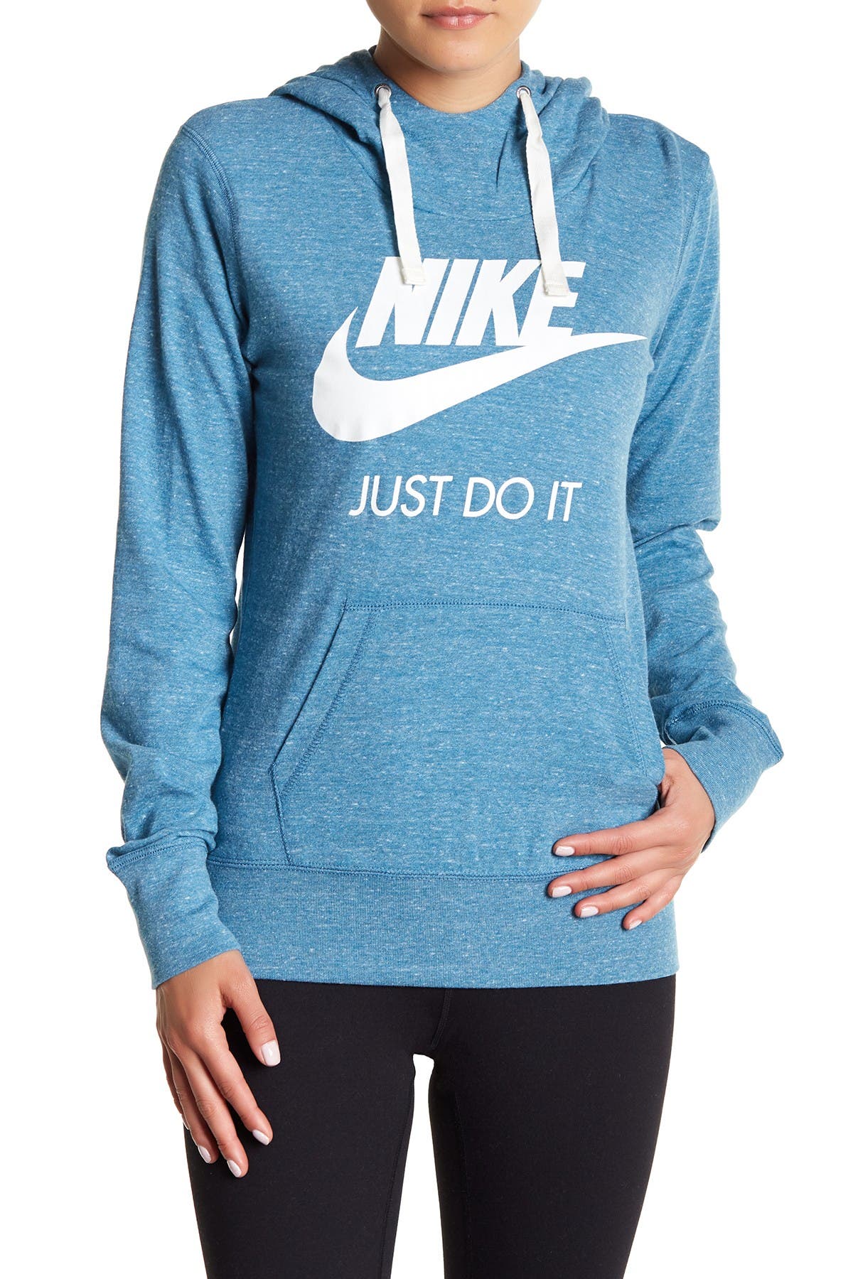 nike vintage front logo pullover hoodie