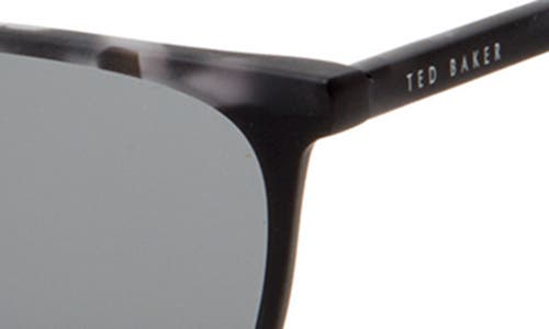 Ted Baker London 55mm Polarized Rectangle Sunglasses In Black