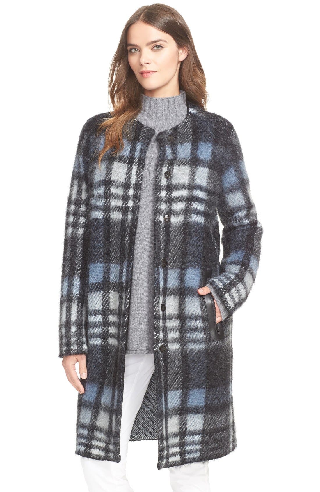 Tory Burch Plaid Brushed Mohair Jacket Nordstrom