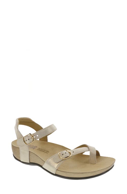Pampa Wedge Sandal in Soft Gold