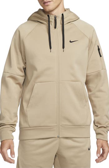 Nike Men's Tech Full-Zip Lightweight Hooded Jacket - Brown, Size: Large
