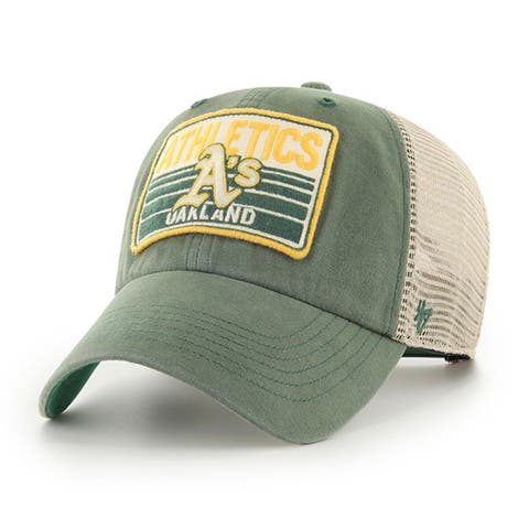 Men's '47 Green Oakland Athletics Four Stroke Clean Up Trucker Snapback Hat