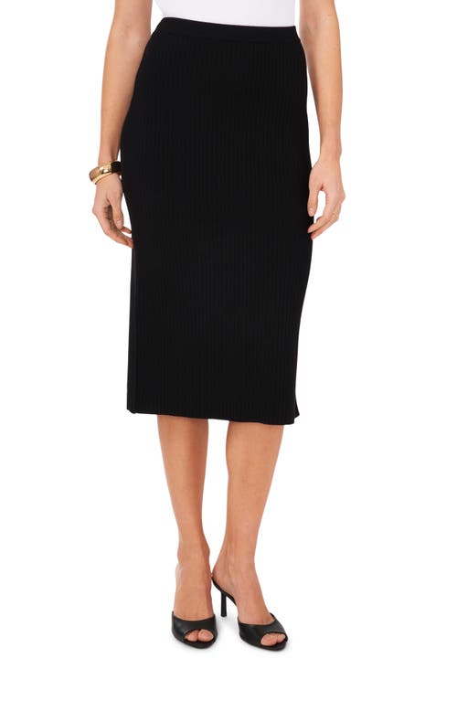 Vince Camuto Sweater Knit Midi Skirt In Rich Black