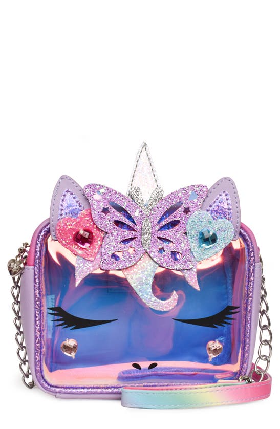 Omg Accessories Kids' Gwen Butterfly Unicorn Crossbody Bag In Brown