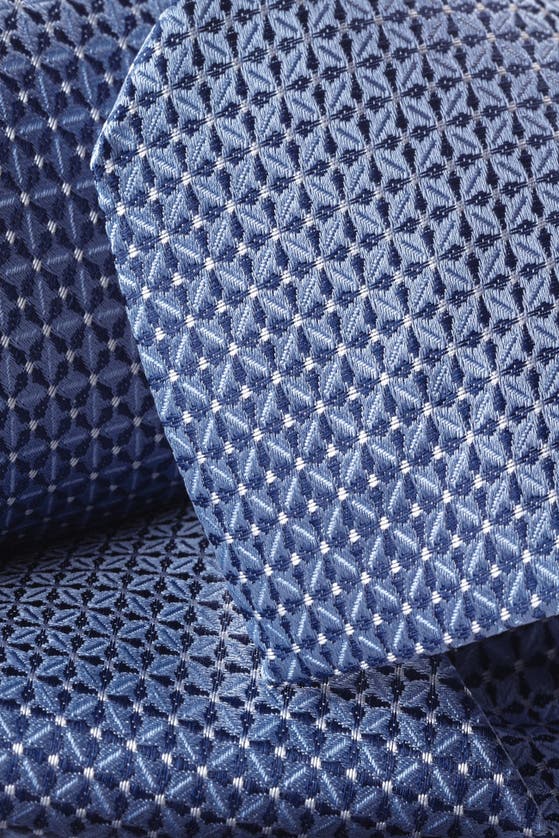 Shop Charles Tyrwhitt Semi Plain Silk Stain Resistant Pattern Tie In Sky Blue