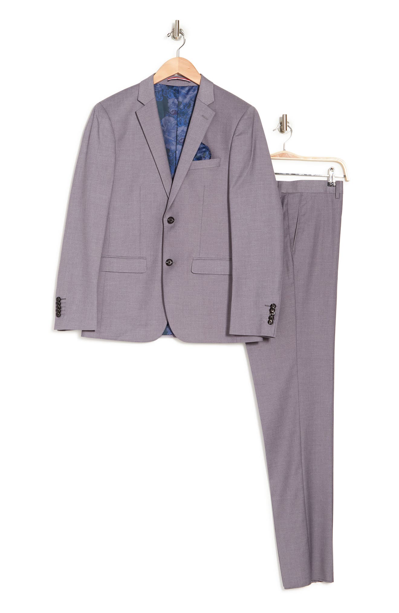 Soul Of London Two-piece Suit In Silver