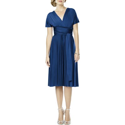 Dessy Collection Convertible Wrap Tie Surplice Jersey Dress