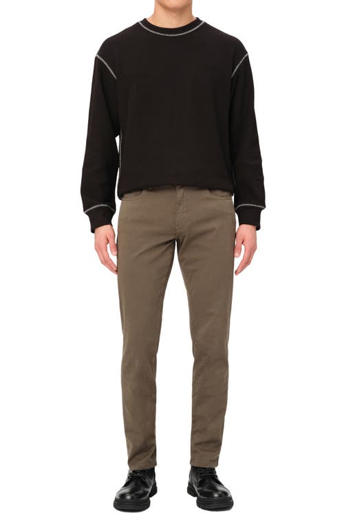 Warp & Weft Warp+weft Ams Slim Fit Twill Pants In Thyme