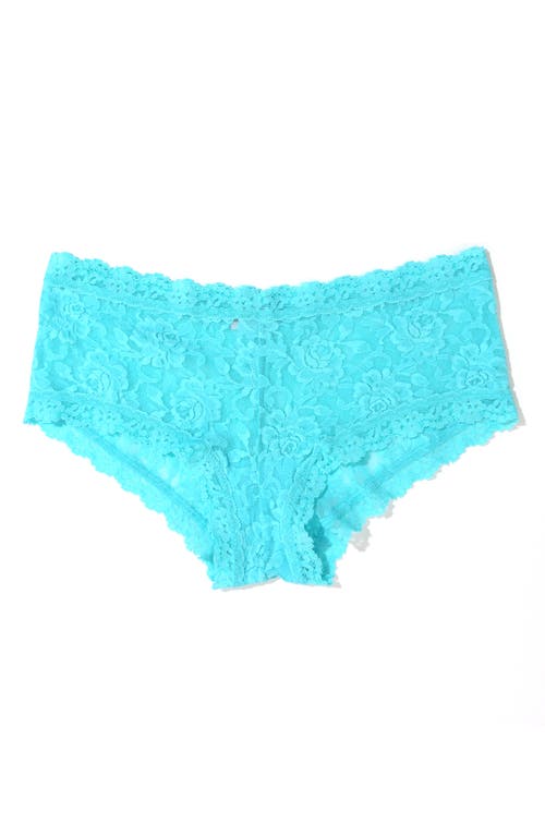 Shop Hanky Panky Signature Lace Boyshorts In Aquatic Blue