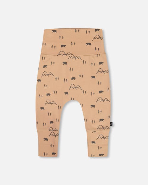 Shop Deux Par Deux Baby Boy's Organic Cotton Evolutive Pant Sand Printed Mountains In Printed Bear & Mountains