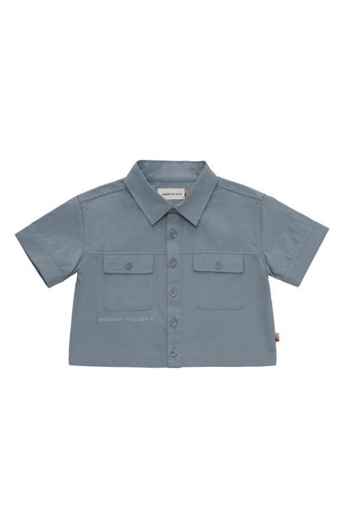 HONOR THE GIFT Kids' Uniform Button-Up Shirt in Slate
