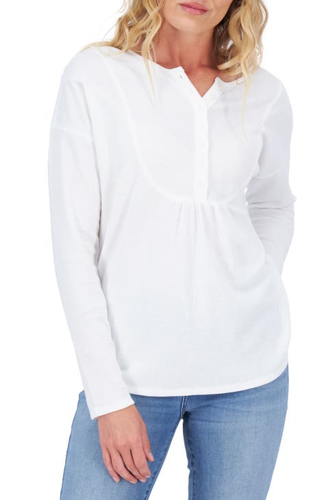 Women's White Long Sleeve Shirts
