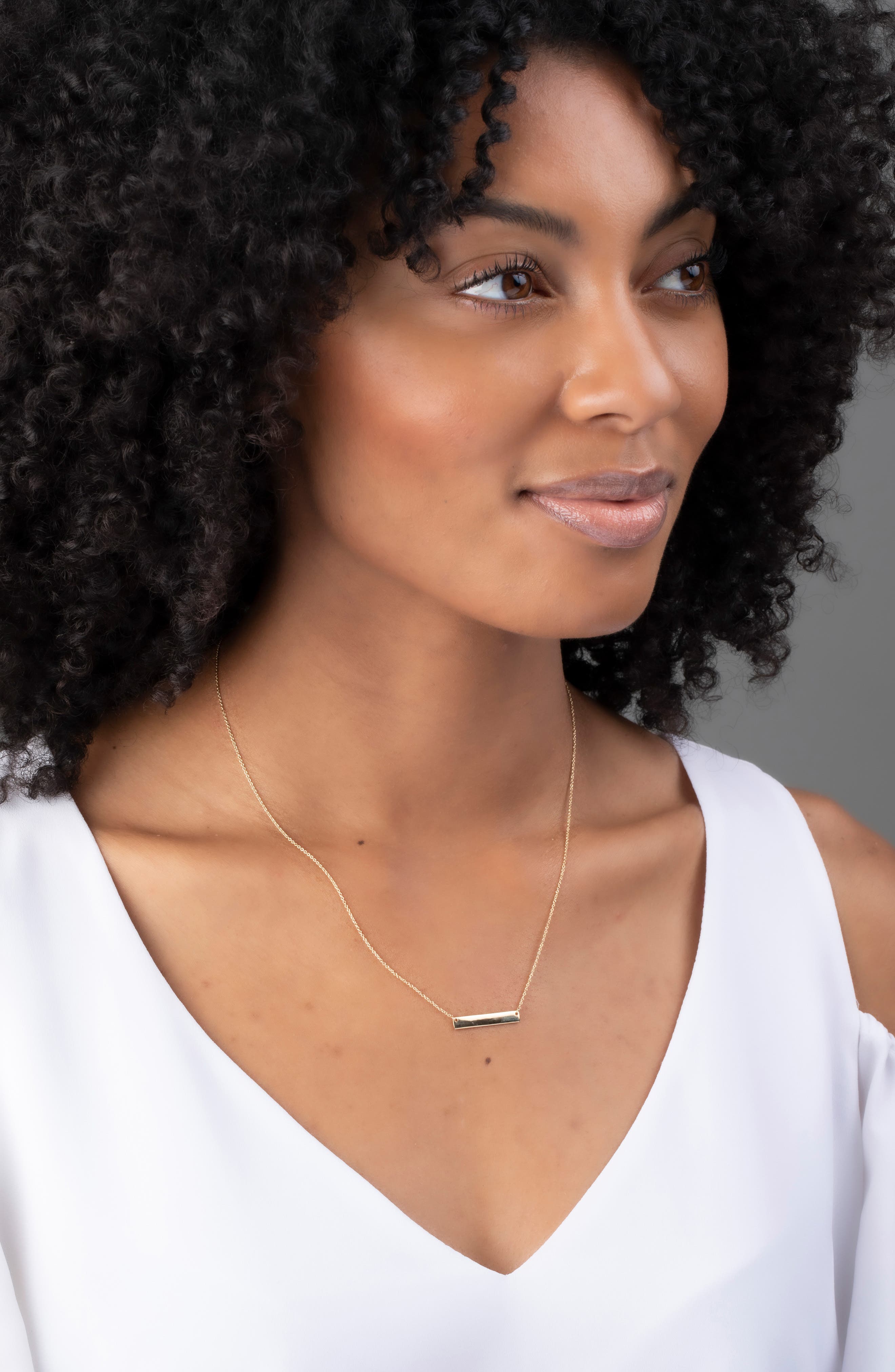 nordstrom gold bar necklace