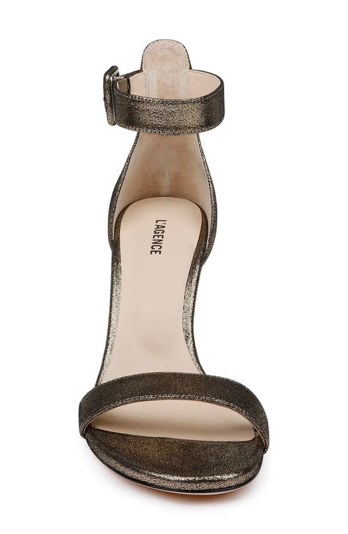 Shop L Agence L'agence Gisele Vi Ankle Strap Sandal In Gold/black