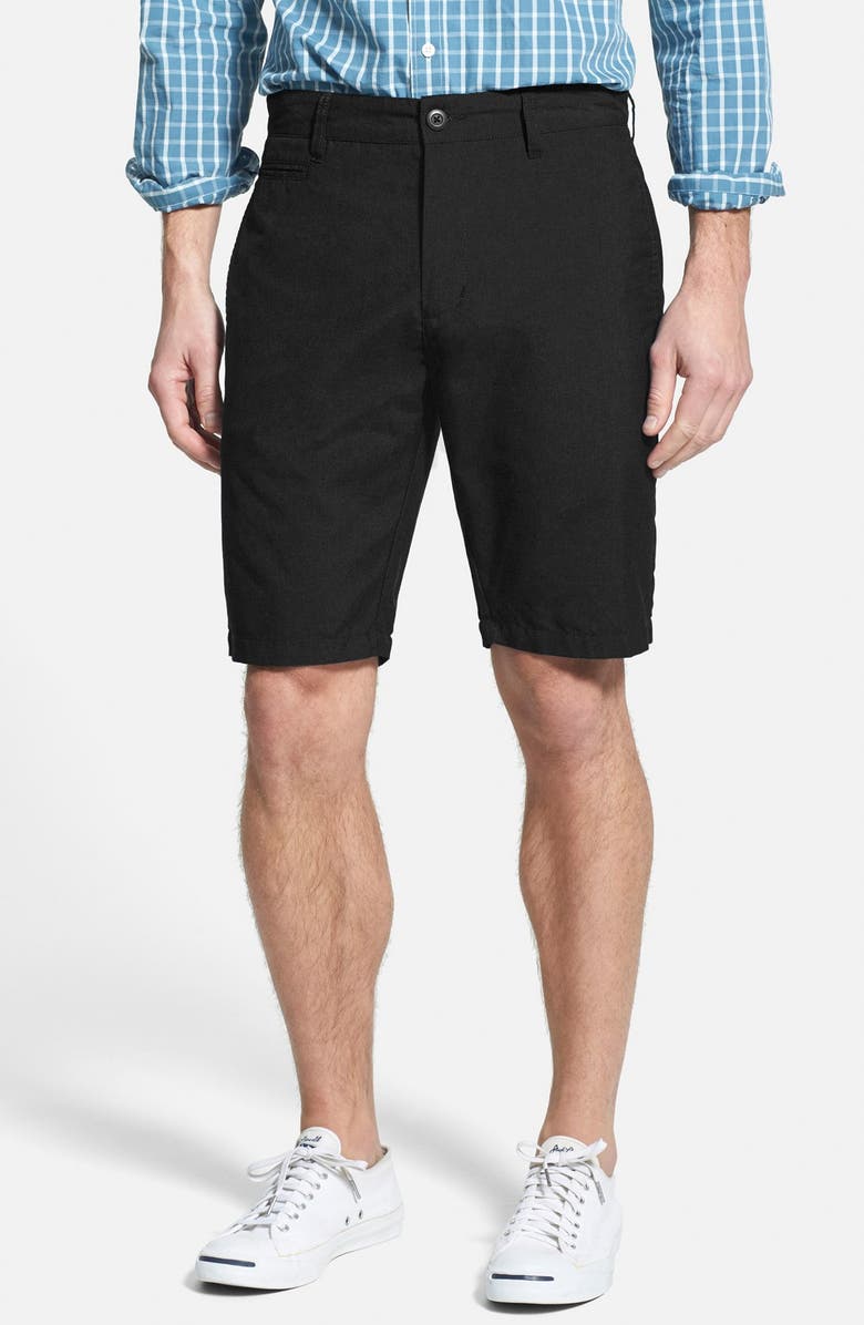 RVCA 'Marrow III' Slub Twill Shorts, Main, color, Black