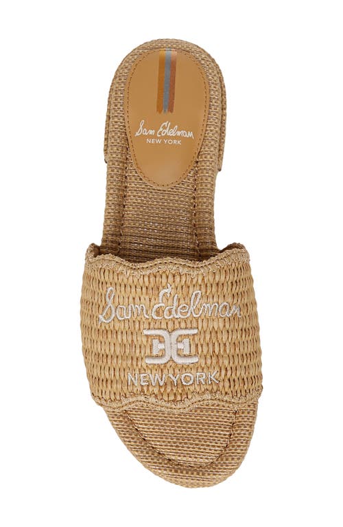 Sam Edelman Evette Slide Sandal Sandshell Raffia In Sand