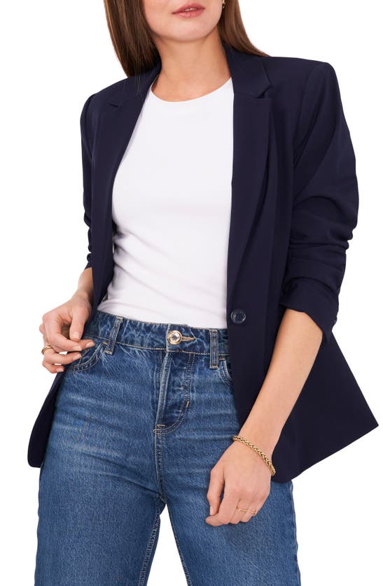 Vince Camuto Sophia One-button Blazer In Night Navy