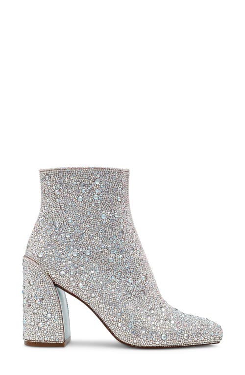 Shop Betsey Johnson Hugo Embellished Bootie In Rhinestone