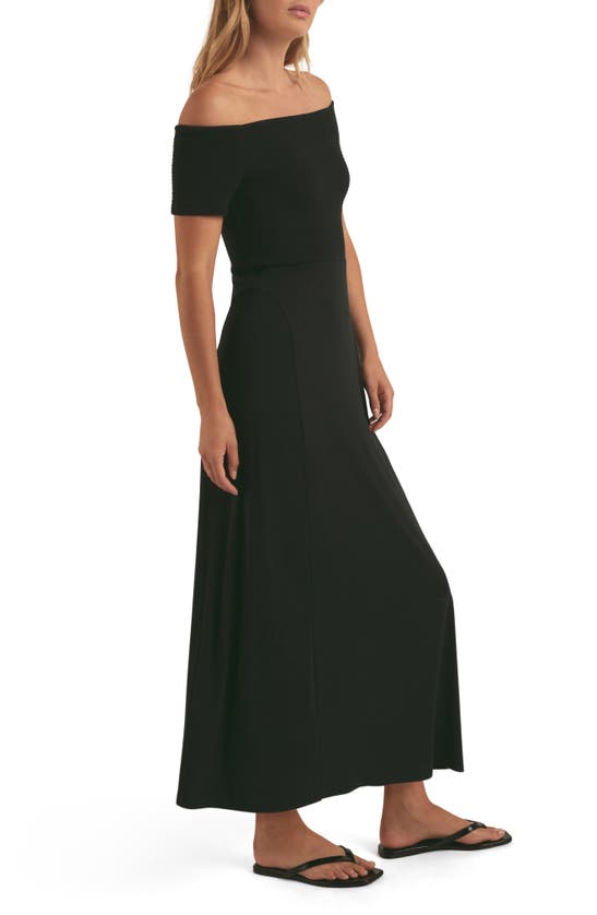 Shop Favorite Daughter The Genevieve Off The Shoulder Maxi Dress In Black