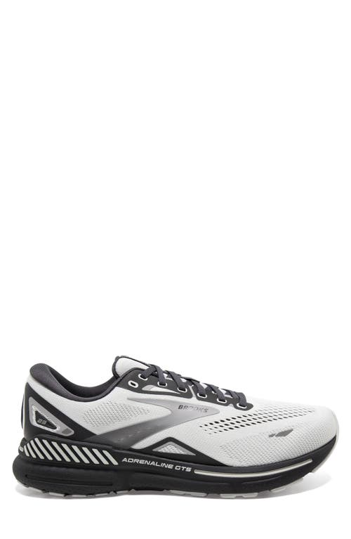 Shop Brooks Adrenaline Gts 23 Running Sneaker In Oyster/ebony/alloy