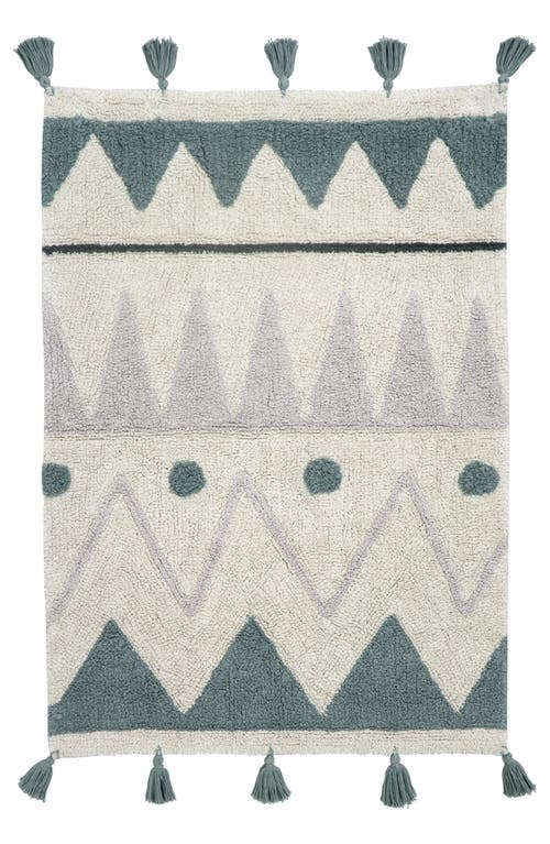 Lorena Canals Mini Washable Cotton Blend Rug in Natural Blue Pearl Grey at Nordstrom