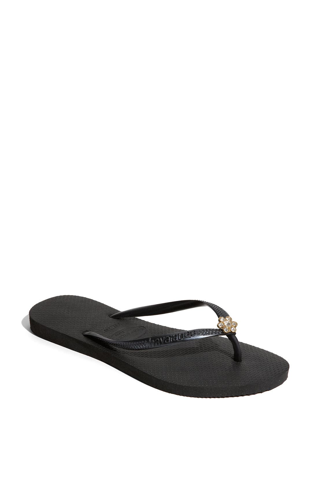 black studded havaianas