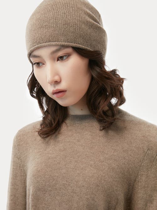 Gobi Cashmere Cashmere Hat And Sweater Set In Taupe