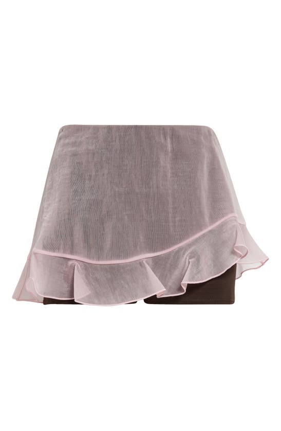 Shop Maccapani Tonia Organza Miniskirt In Pink