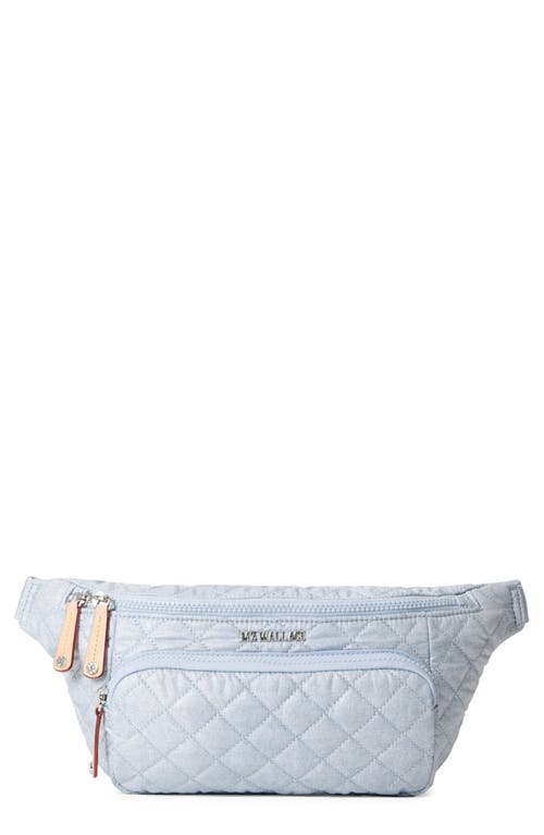 Metro Quilted Sling Bag in Chambray