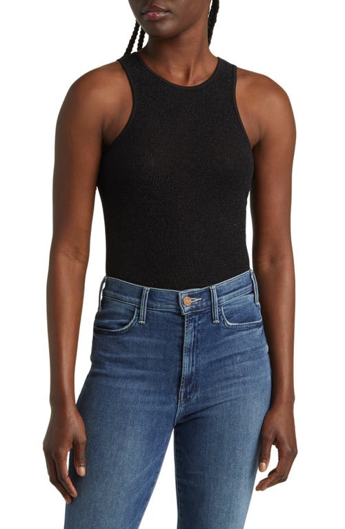 rag & bone Lilith Metallic Tank Black at Nordstrom,