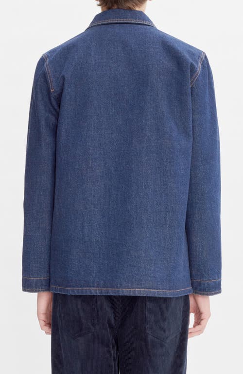 Shop Apc A.p.c. Anthonin Denim Overshirt In Washed Indigo