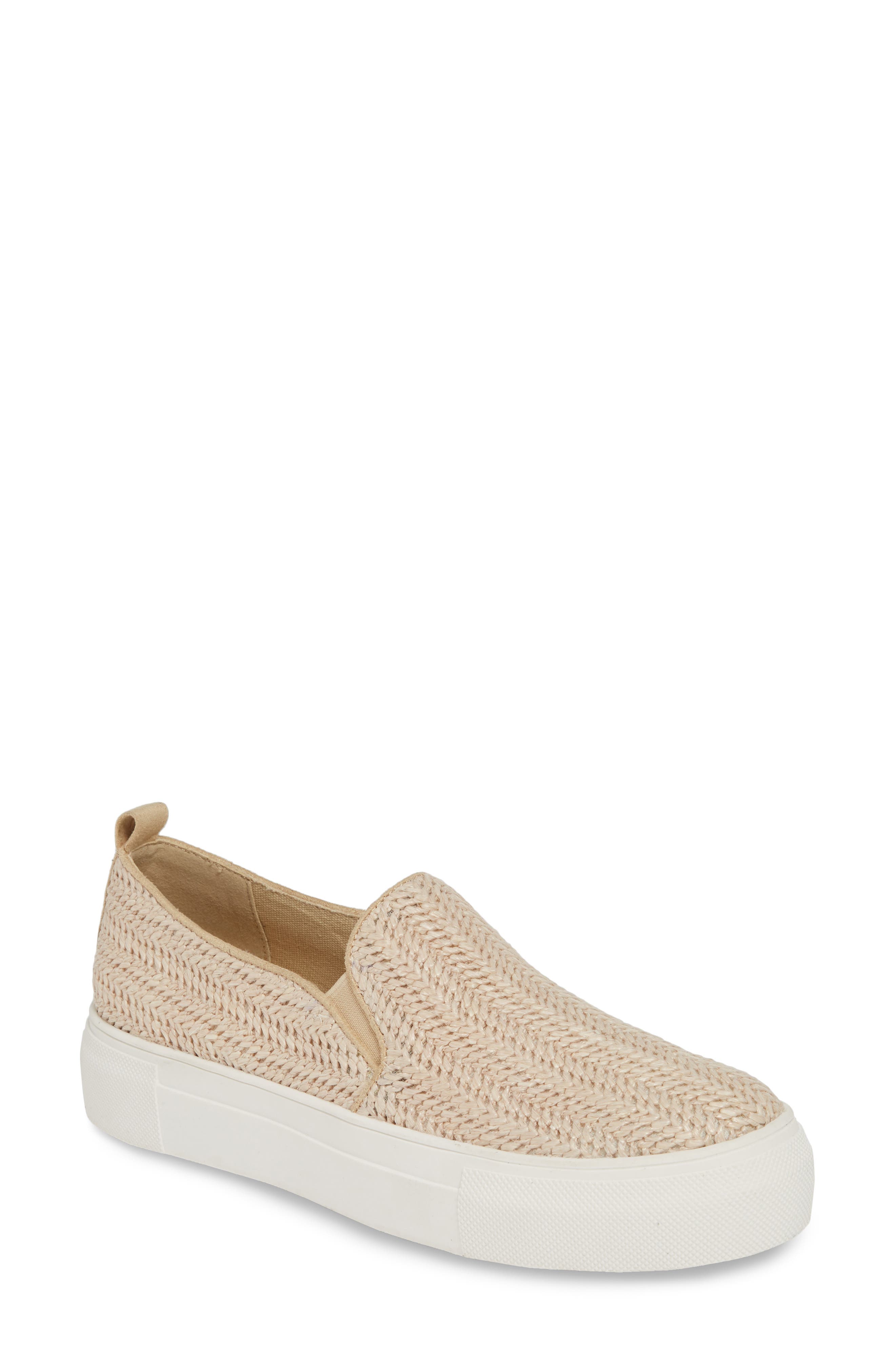 Mia Ela Woven Platform Sneaker, Beige