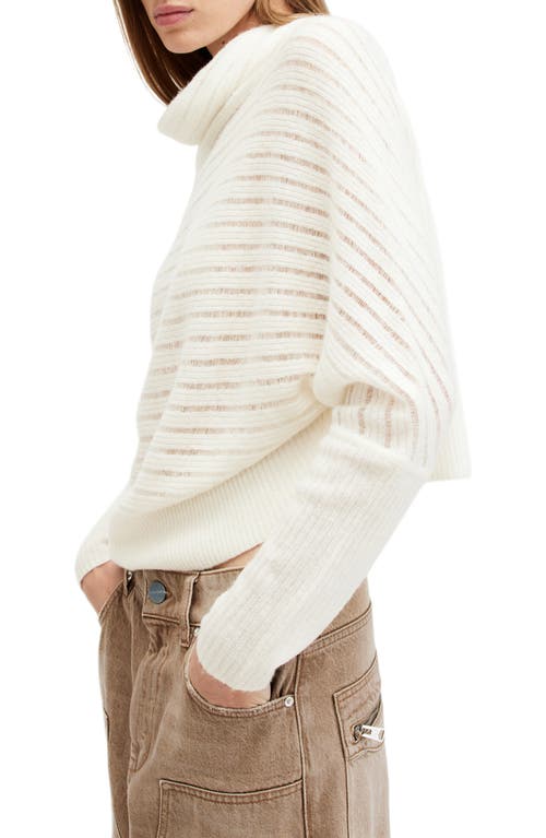 Shop Allsaints Ridley Funnel Neck Sweater In Chalk White