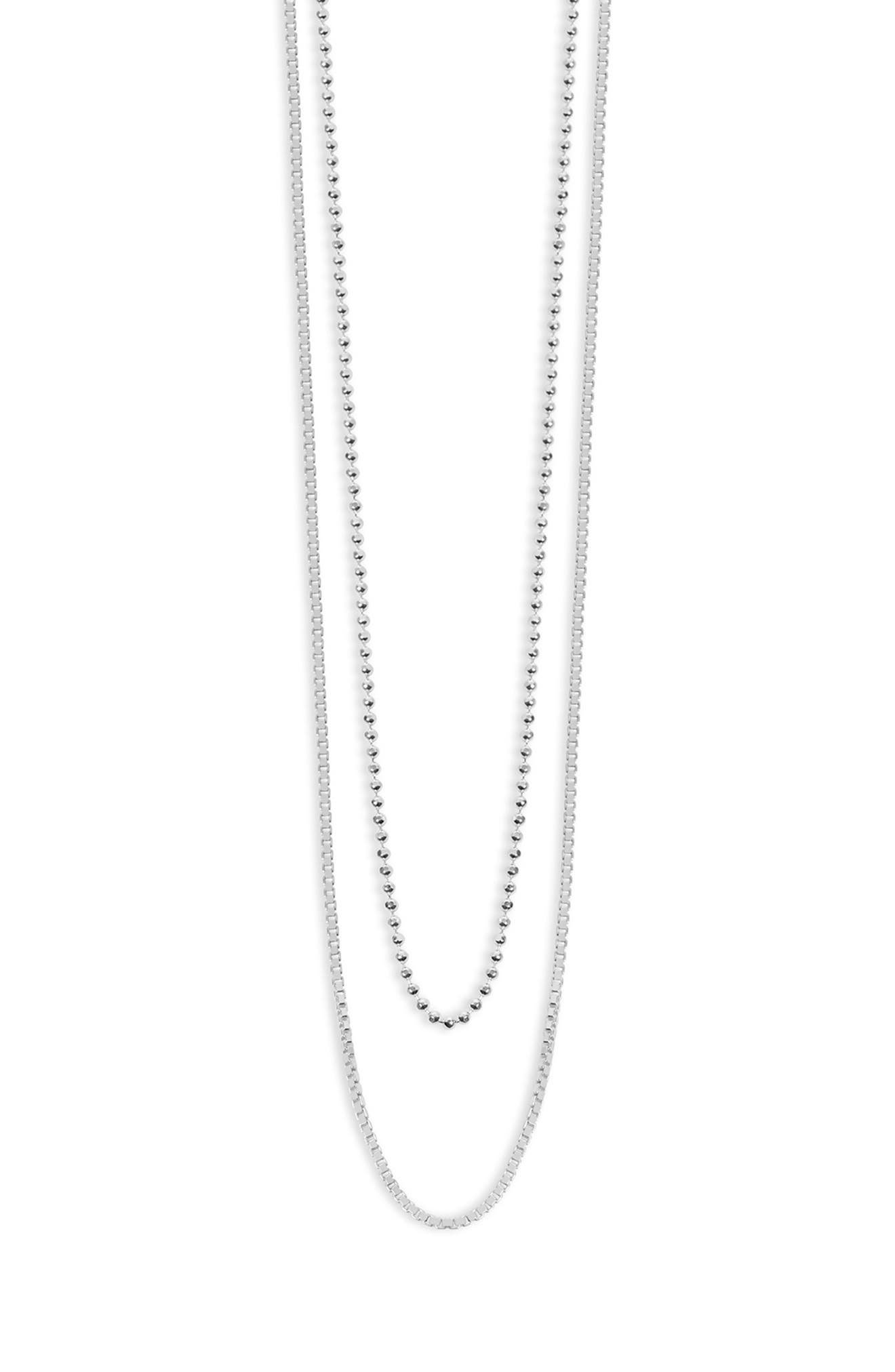 argento vivo layered chain necklace