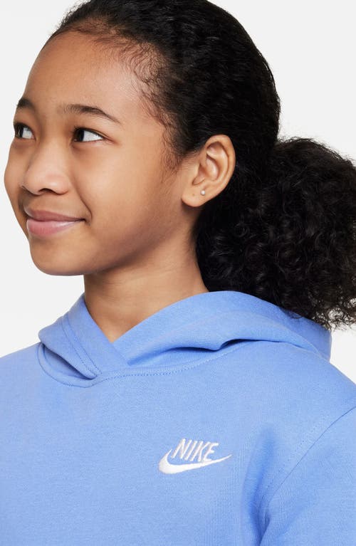 Shop Nike Kids' Club Fleece Hoodie In Polar/white